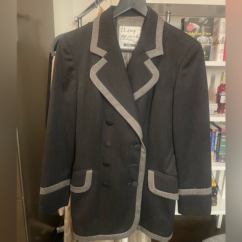 Moschino Cheap Chic Gray Wool Blazer Vintage - IT 40